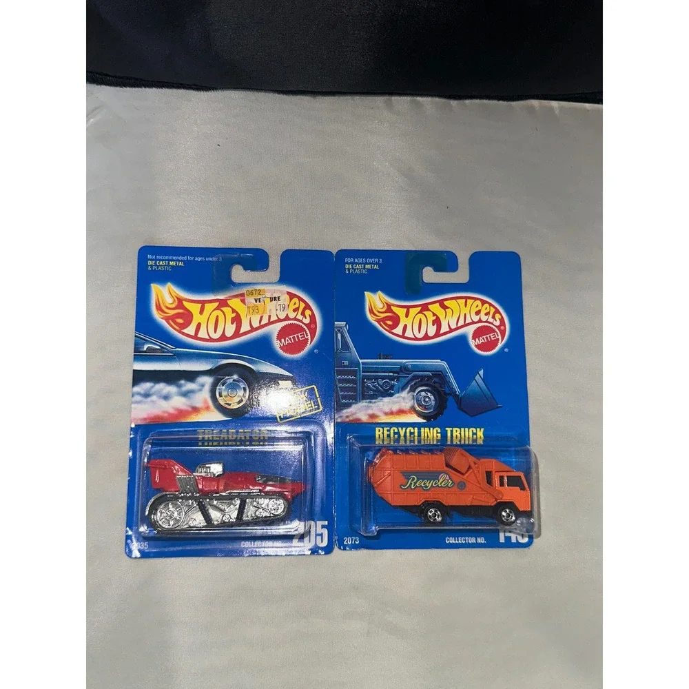Hot Wheels 1991 Treadator 205 Recycling Truck 143 Vintage Diecast Lot 2pc NEW